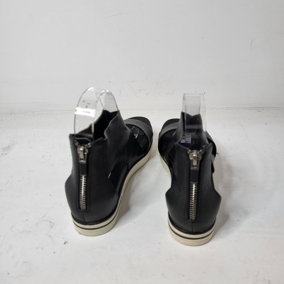 Eileen Fisher Women's Sport Wedge Sandal Black Leather Size 6 - Picture 3 of 9
